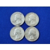 Image 1 : x4 Assorted Years U.S. 90% Silver Washington Quarters FV: $1.00