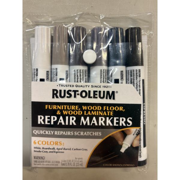 Rustoleum Furniture, Wood Floor, Wood Laminate Repair Markers - 6 Colors - Brand New