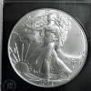 Image 2 : 2024 American Eagle 1 Oz 999 Fine Silver Round in Bradford Exchange Slabbed Authenticated BU