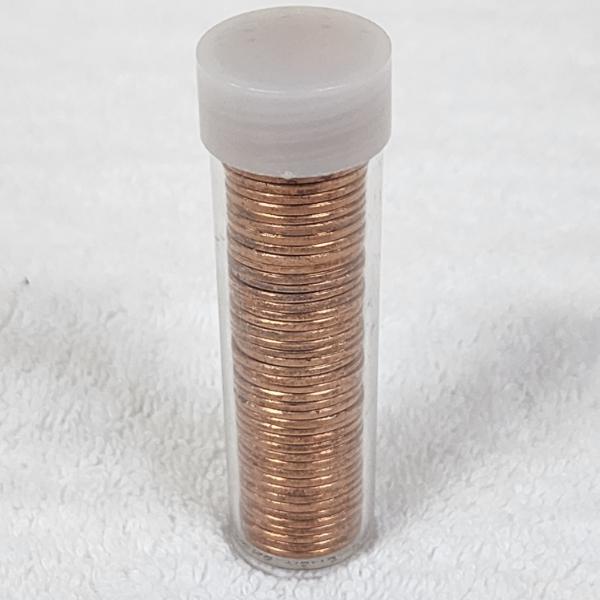 Uncounted Unsearched Tube of Assorted Uncirculated United States Pennies ~ Late 70's & Early 80'S!
