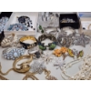 Image 7 : Large Lot of Costume Jewelry: Bracelets, Necklaces, Pins, Clear Jewelry Box