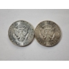 Image 2 : Two 1964 Kennedy Half Dollars - 90% Silver U.S. Coins - FV: $1.00