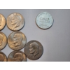 Image 4 : x10 Assorted Years Eisenhower Clad Dollars FV: $10.00 & Atlantic City Casino $1 Coin