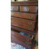 Image 4 : Tall Cherry Finbish Matching Bedroom Suite Men's Chest Of Drawers - 2 Sections - Perfect Condition