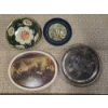 Image 1 : Four Collectors Trays, Including Silver Plated Christmas Tray