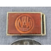 Image 2 : Two Norfolk and Western Belt Buckles - One Genuine Leather & One Marked Century Canada 