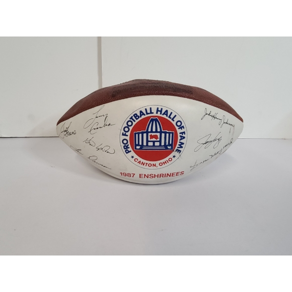 Pro Football Hall of Fame - 1987 Enshrinees with autographs - Wilson Football NFL - Made in USA 