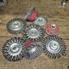 Image 1 : PICKUP IN CANTON -  8 Pcs - Heavy Duty Rotary Wire Brush Attachments For Angle Grinders - New