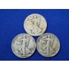 Image 1 : x3 United States 90% Silver Walking Liberty Half Dollars: 1939, 1945, (1) Unknown Year 