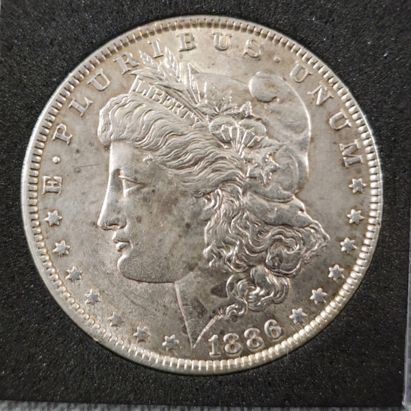 1886 United States 90% Silver Morgan Dollar in Protective Case ~ Minted at Philadelphia Mint!