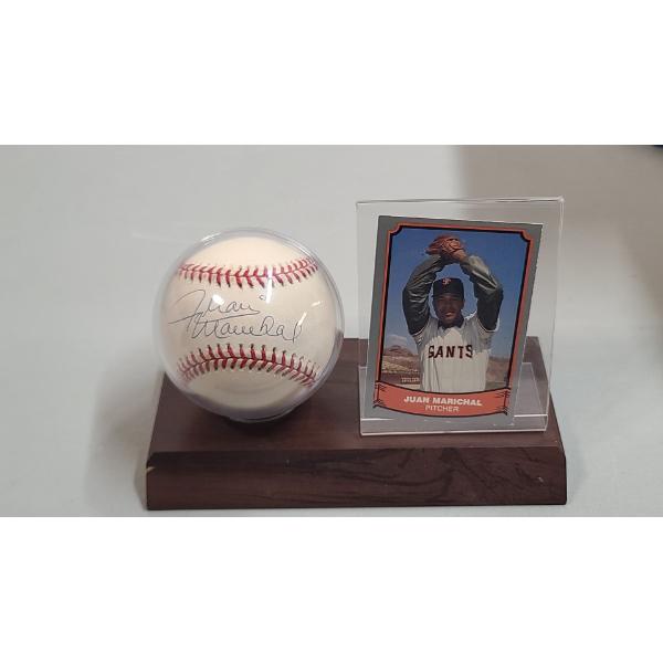 Juan Marichal Francisco Giants Autographed Rawlings Baseball & 1988 Pacific Baseball Legends Card