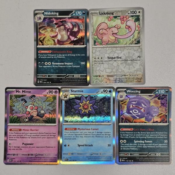 Pokémon TCG Rare Lot: Nidoking 174/165, Mr. Mime 179/165, Holo Rares & More
