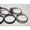Image 6 : Five Assorted Sterling Silver Rings: Gorgeous Red & Purple Gemstones - TW: 10.8g