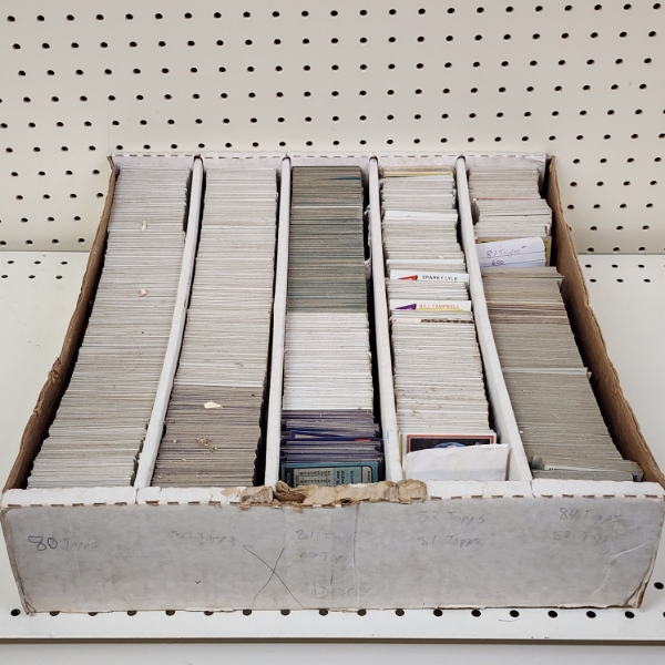 HUGE Box Loaded with Hundreds of Assorted Football Trading Cards ~ Mostly Assorted 1980's!