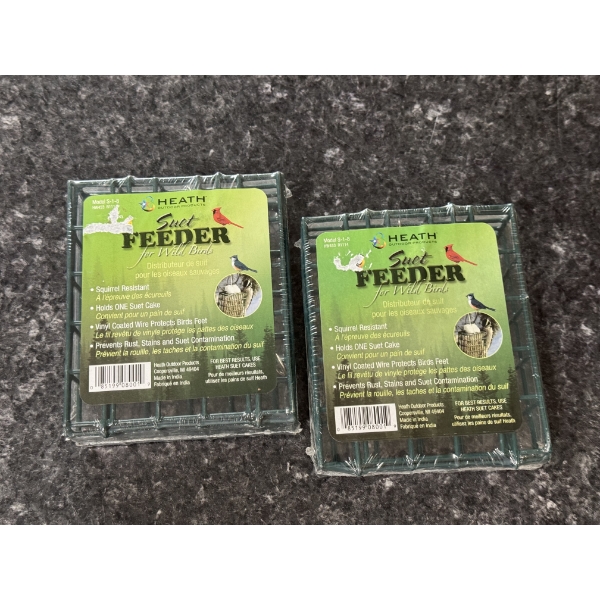 2 Suet Bird Feeders For Wild Birds - 6"x2"x5" - Brand New In The Packages