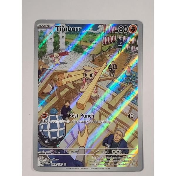 Timburr (SV06 183/167) Illustration Rare Holo Pokemon Card 