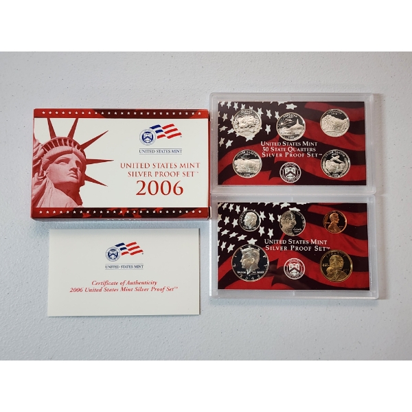2006 United States Mint Silver Proof Set in Original Packaging w/ CoA