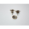 Image 4 : Stunning 14K Gold Earrings & Matching 14K Gold Pendant - Total Weight: 3.7g 
