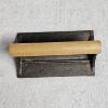 Image 3 : Vintage Cast Iron Pig Shaped Bacon Press with Wood Handle