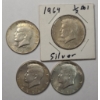 Image 1 : (4) United States 1964 90% Silver Kennedy Half Dollars - Face Value: $2.00