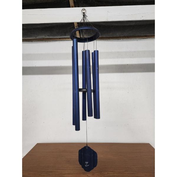 3ft Tall Navy Blue Windchime - Bells and Vienna