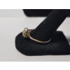 Image 3 : 10K Gold Twist-Detailed Size 12 Ring with Diamond & Two Pieces of 10K Gold Chain - Total Weight: 3.2