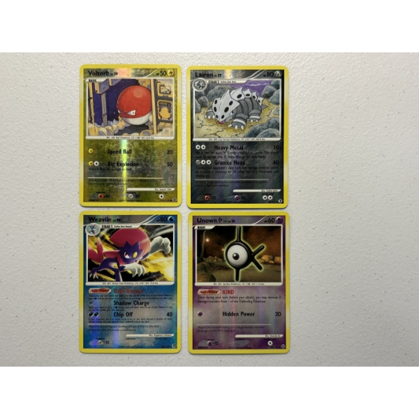 Lot of 4 Vintage Reverse Holo Pokemon Trading Cards