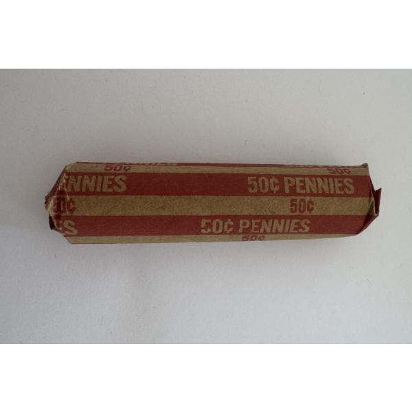 Assorted Penny Roll- Face Value $0.50!! Mixed Dates 