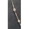 Image 3 : 585 14K White Gold Necklace With White Stones - Weight: 2.9g