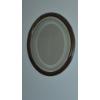 Image 2 : Perfect Wood Framed Oval Mirror 31 x 25 Overall - See Pics