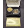 Image 2 : RMS Titanic Two Coin Display Set Ft. Colorized Half Dollar & 1902 British Penny 