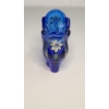 Image 5 : Vintage Fenton Cobalt Blue Hand Painted Artist Signed Glass Shoe