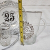 Image 7 : Nice, Never Used 25th Anniversary Plate & Glass Set Featuring Plate & Handle, 6 Glasses & Pitcher