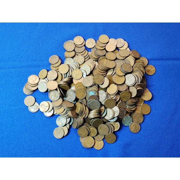 Large Lot of Unsearched Wheat Pennies - Face Value $4.96