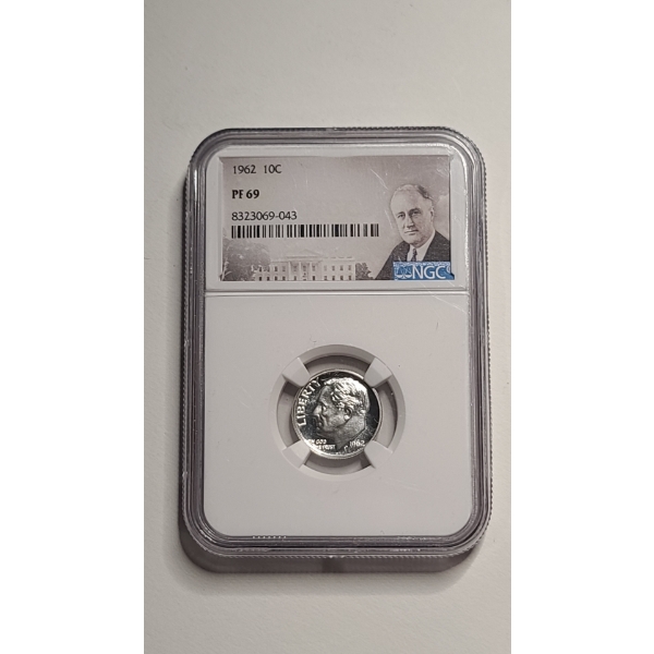NGC 1962  PF 69 Roosevelt 90% Silver Dime