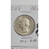 Image 3 : (4) United States 90% Silver Washington Quarters - 1951, 1957-D, 1960-D, 1962 