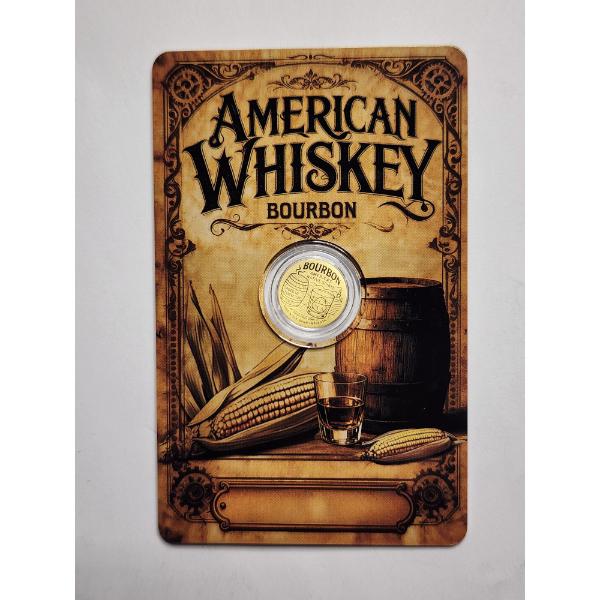 2026 Niue 50 Cent .9999 FINE Gold 1/1000TH TROY OUNCE American Whiskey Bourbon Round