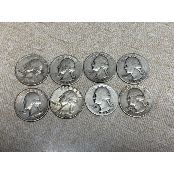 90% Silver U.S. Quarters - FV $2.00 - Various Years