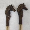 Image 2 : Vintage Mid-20th Century Equestrian Valet Set: Shoe Brush and Shoehorn  