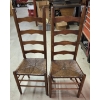 Image 1 : Louisville Home Pickup - Antique Pair Of Wood Ladder Back Chairs In Excellent Condition See Pics