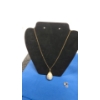 Image 3 : Sterling Silver Pendant With Genuine Ruby .3 Grams, Gold Colored "Aries" Earrings & Costume Necklace