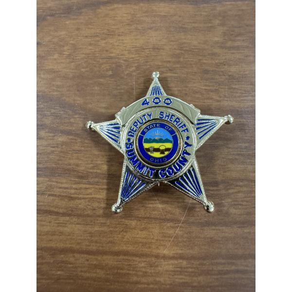 Vintage Authentic Summit County Ohio Deputy Sheriff Badge - Mint Condition
