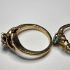Image 4 : Two Gorgeous 10K Yellow Gold Rings Sizes ~6-7 - TW: 4.1g