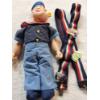 Image 1 : Popeye Doll (16") with Popeye Themed Suspenders and Pins!!!