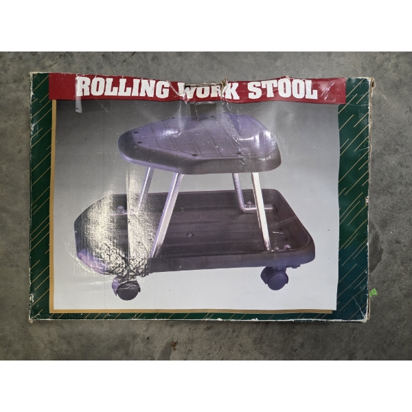 New In Box- Rolling Work Stool