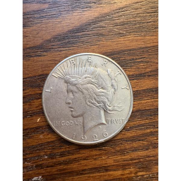 1926-S Silver Peace Dollar - 90% Silver - FV $1.00