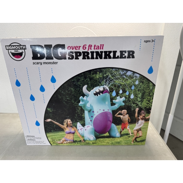 Big Scary Monster Sprinkler By Bigmouth Inc - Over 6 Feet Tall - New In The Box