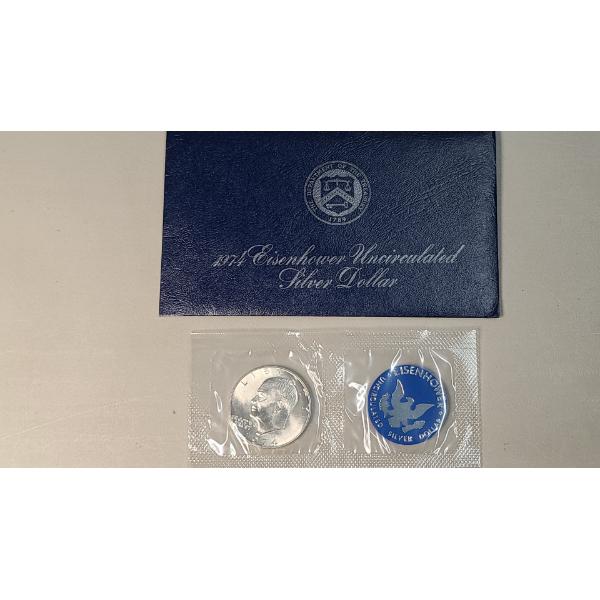 1974 Eisenhower Uncirculated 40% Silver Dollar