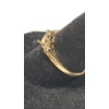 Image 3 : Women's 10K Gold Heart-Shaped 3- Prong Open Setting Ring With Diamonds - Size 7.5 - Weight: 1.1g