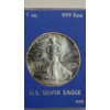Image 3 : United States 1995 1 Troy Ounce .999 Fine Silver American Eagle In Small Display Case